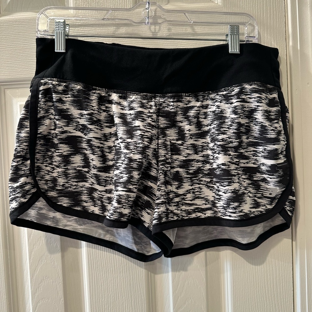 New Balance Black and White Athletic Shorts